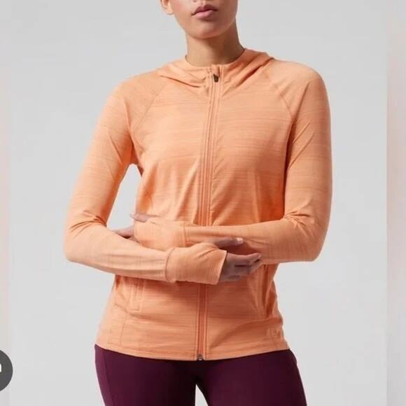 Athleta Jackets & Blazers - Athleta Pacifica Illume UPF Relaxed Jacket Orange Women’s XL Lightweight Zip